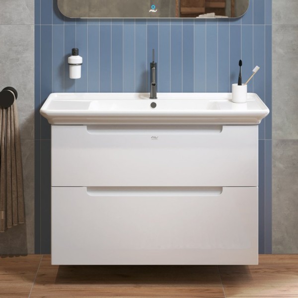 Тумба под раковину без столешницы Alavann Berta 105 подвесная, белая