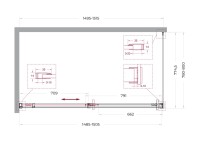 Душевой уголок BelBagno Soft Close-1 AH-1-150/80-C-Cr профиль хром