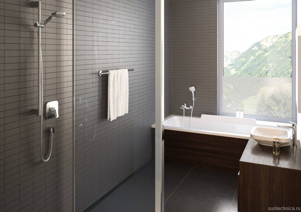 Душевой гарнитур Hansgrohe Croma Select E 26412400 белый, хром