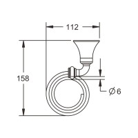 Держатель для фена Rose RG12 RG1235 хром