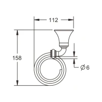 Держатель для фена Rose RG12 RG1235 хром Держатель для фена Rose RG12 RG1235 хром