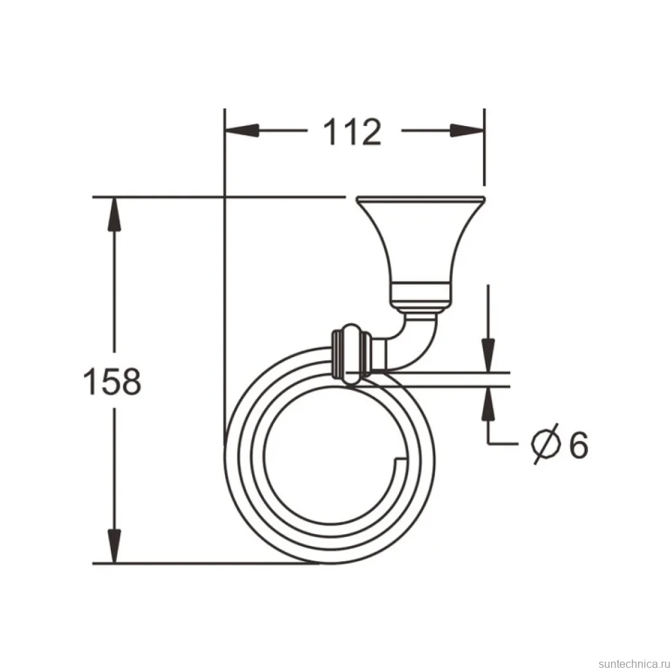 Держатель для фена Rose RG12 RG1235 хром