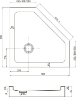 Поддон для душа Veconi Tezeo acrylic TZ-53B 90x90, черный Поддон для душа Veconi Tezeo acrylic TZ-53B 90x90, черный