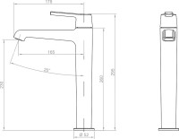 Смеситель для раковины RGW Shower Panels SP-311G золото