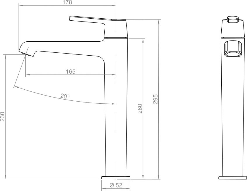 Смеситель для раковины RGW Shower Panels SP-311G золото