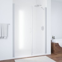 Душевая дверь в нишу Vegas Glass EP-F-2 155 07 10 L профиль матовый хром, стекло сатин