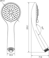 Душевая лейка Milardo Hand Shower 3803F87M18
