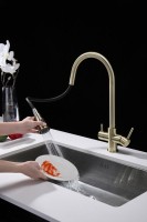 Смеситель для кухни Paulmark Lange 214212-BR, бронза