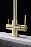 Смеситель для кухни Paulmark Lange 214212-BR, бронза