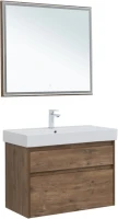 Тумба с раковиной Aquanet Nova Lite 85 дуб рустикальный, 2 ящика