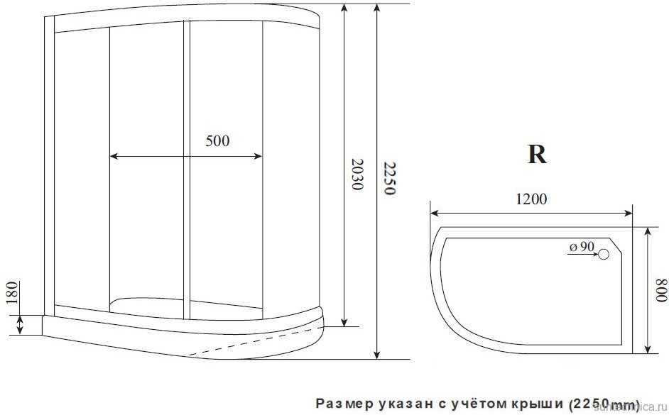 Душевая кабина Timo Premium ILMA 902R