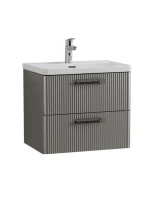 Мебель для ванной комнаты BelBagno Due 60 ручки матовый темный никель, сатин