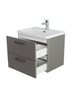 Мебель для ванной комнаты BelBagno Due 60 ручки матовый темный никель, сатин