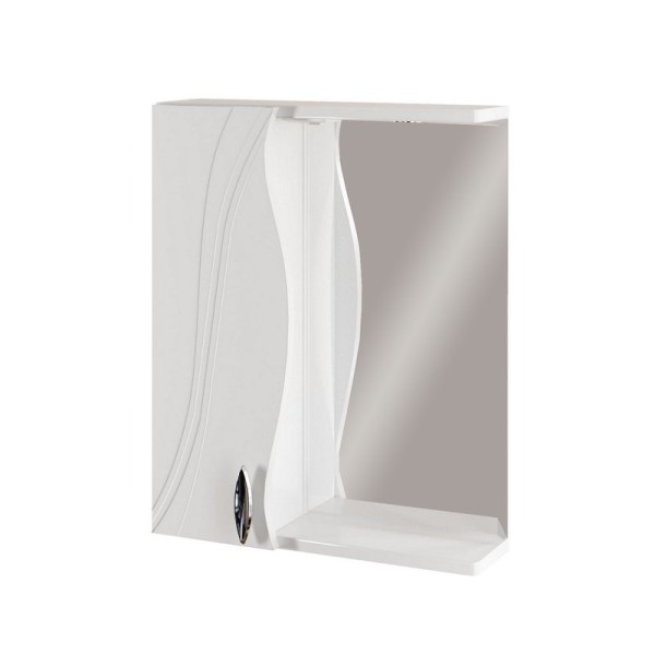 Зеркало Mixline Лима 55 левое с подсветкой, белое