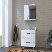 Зеркало Mixline Лима 55 левое с подсветкой, белое