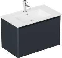 Тумба под раковину без столешницы Allen Brau Gravity 80 1 ящик, матовый антрацит