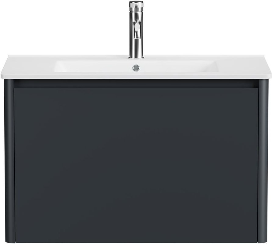 Тумба под раковину без столешницы Allen Brau Gravity 80 1 ящик, матовый антрацит