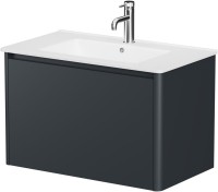 Тумба под раковину без столешницы Allen Brau Gravity 80 1 ящик, матовый антрацит