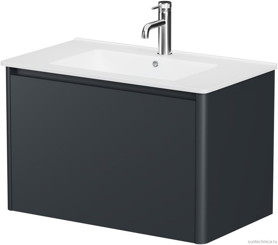 Тумба под раковину без столешницы Allen Brau Gravity 80 1 ящик, матовый антрацит