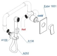 Гигиенический душ Wasserkraft A01652 шланг 150 см