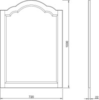 Зеркало ValenHouse Эстетика 75, зеленое