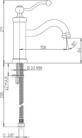 Смеситель для раковины Paini Duomo 88PJ205 матовое золото PVD