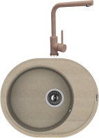 Комплект Мойка Florentina Родос 580 песочный + Смеситель Дельта FL песочный Комплект Мойка Florentina Родос 580 песочный + Смеситель Дельта FL песочный