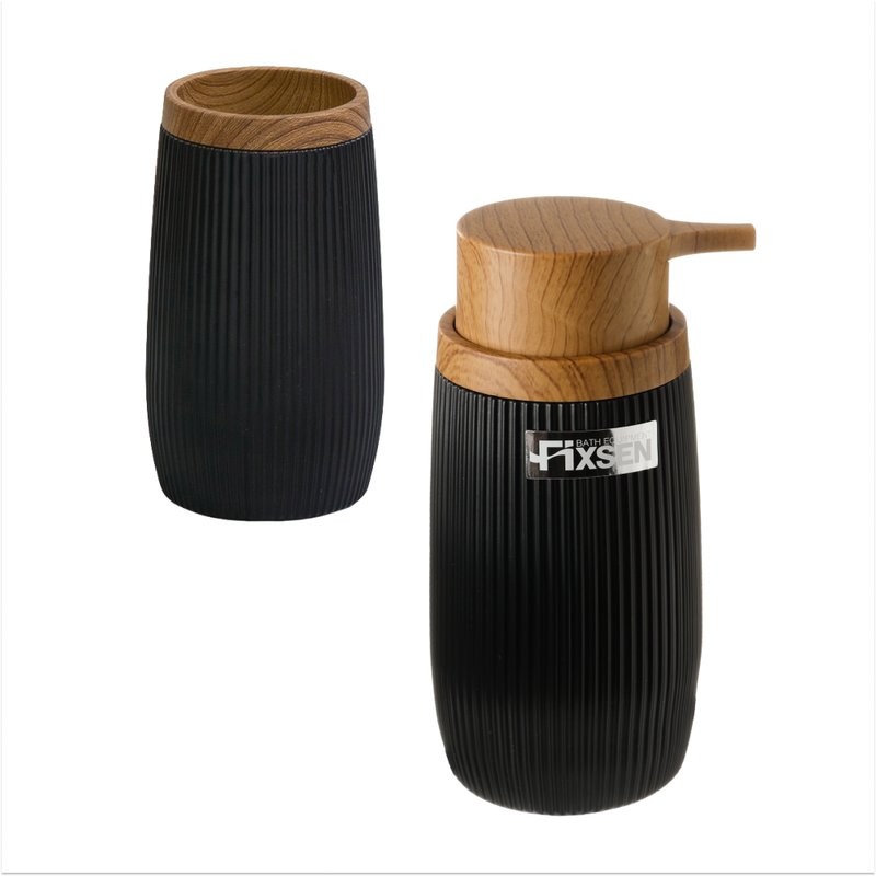 Набор Стакан Fixsen Black Boom 411-3 + Дозатор 411-1