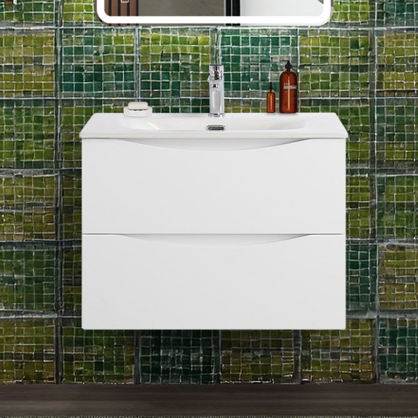 Тумба под раковину BelBagno Marino-cer-n 70 подвесная, bianco lucido