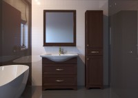 Зеркало ASB-Woodline Берта 85 орех антикварный, с полкой