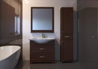 Зеркало ASB-Woodline Берта 85 орех антикварный, с полкой