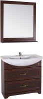 Зеркало ASB-Woodline Берта 85 орех антикварный, с полкой