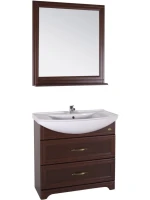 Зеркало ASB-Woodline Берта 85 орех антикварный, с полкой