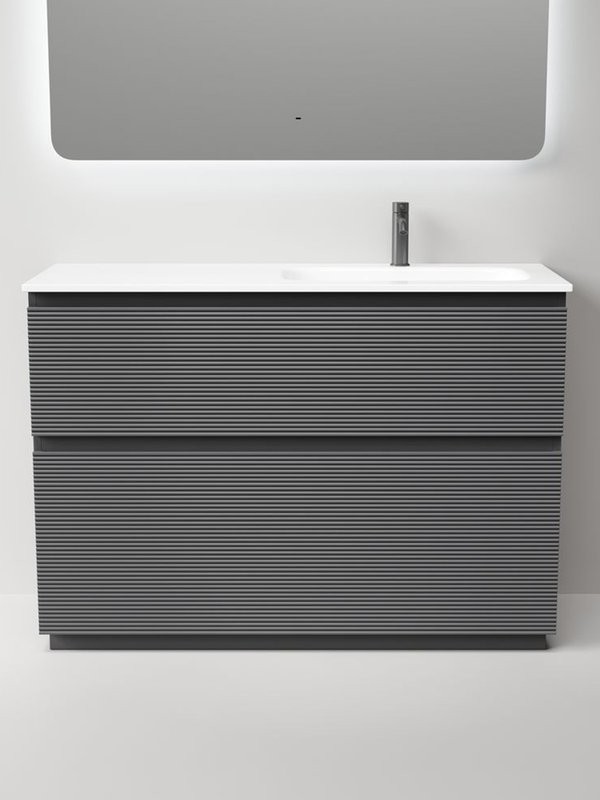 Тумба с раковиной Sancos Folk Floor 120 правая напольная, grey soft, раковина CN7021