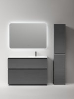 Тумба с раковиной Sancos Folk Floor 120 правая напольная, grey soft, раковина CN7021