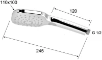 Душевая лейка Remer 318CPX Душевая лейка Remer 318CPX