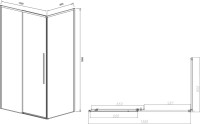 Душевой уголок Vincea Slim-N VSR-4SN8013CLB 130х80 см, профиль черный