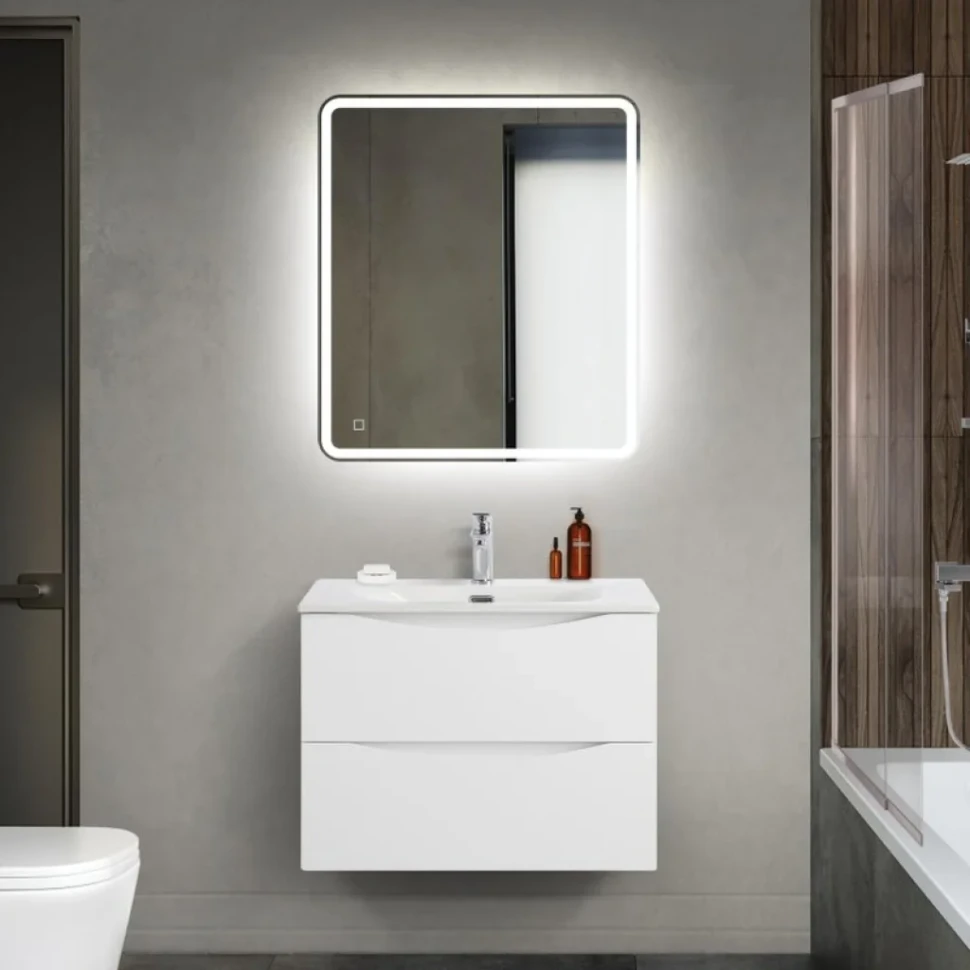 Тумба под раковину BelBagno Marino-cer-mini 70 подвесная, bianco opaco