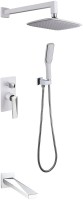 Душевой комплект Boheme Venturo 374-W-2 белый, хром