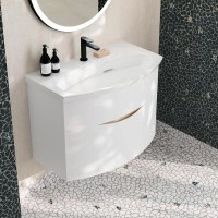 Тумба под раковину KERAMA MARAZZI Riva 80 подвесная, белая матовая