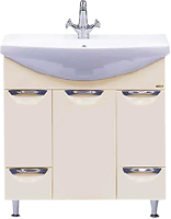 Тумба под раковину без столешницы Misty Орхидея 85 бежевая эмаль