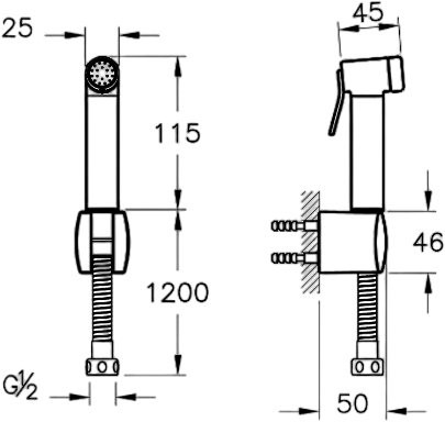 Гигиенический душ VitrA Hygienic A4574736 черный матовый