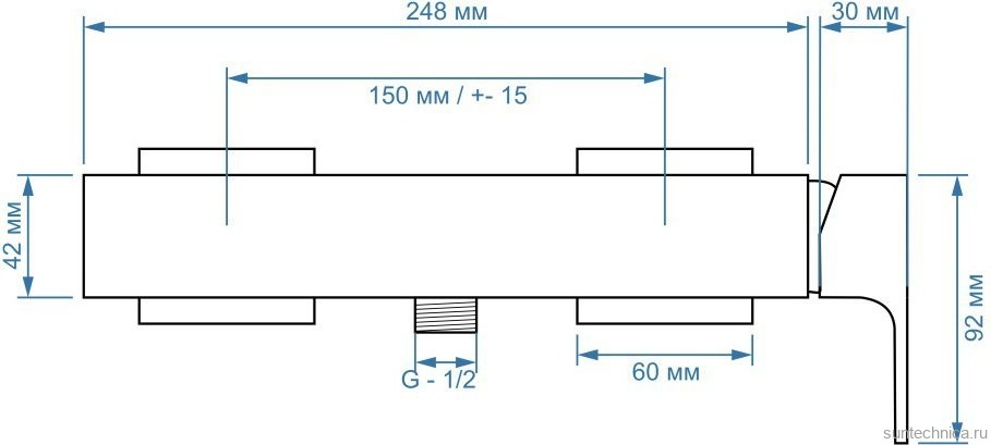 Смеситель для душа Paini Grazia 21CR511 хром