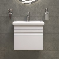 Тумба с раковиной Vigo Holly 50 подвесная, белая, раковина Como 50