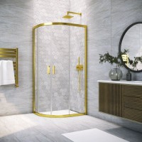 Душевой уголок Vegas Glass ZS-F Tur Novo h1900 90*80 09 01 профиль золото, стекло прозрачное