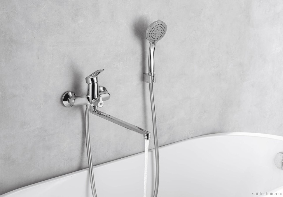 Смеситель для ванны с душем AQUATEK Вега AQ1042CR хром