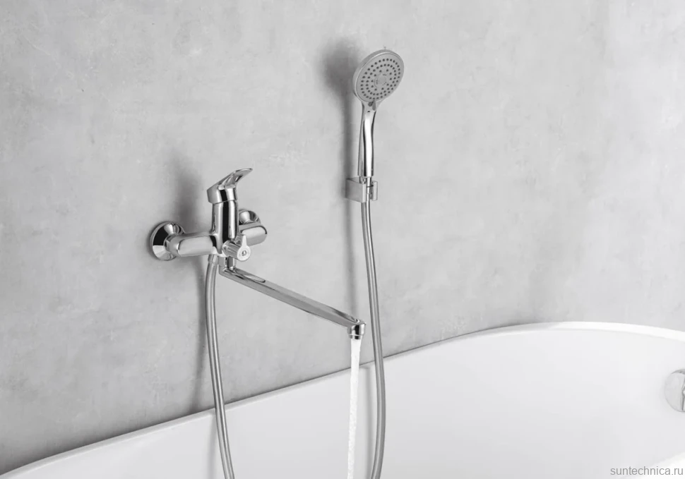 Смеситель для ванны с душем AQUATEK Вега AQ1042CR хром