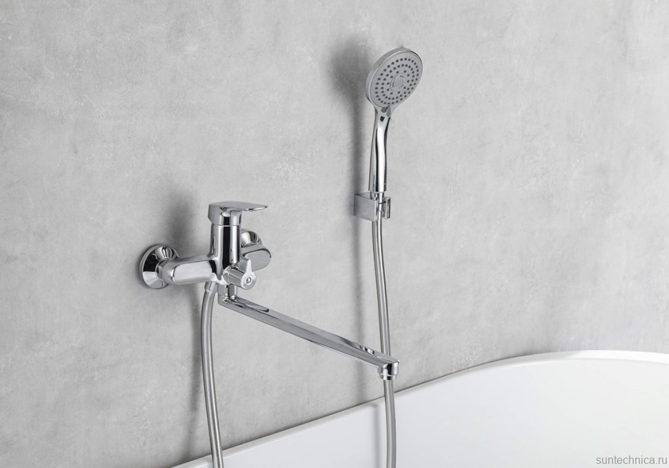 Смеситель для ванны с душем AQUATEK Вега AQ1042CR хром