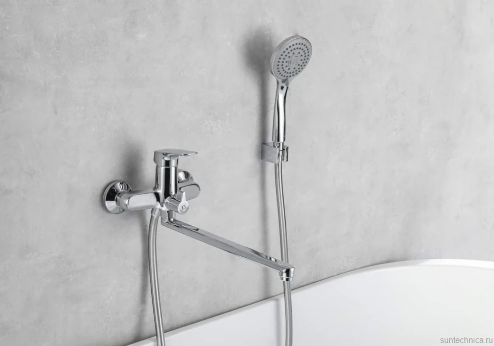 Смеситель для ванны с душем AQUATEK Вега AQ1042CR хром