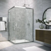 Душевой уголок Vegas Glass ZA-F Tur Novo h1900 110*90 08 01 профиль глянцевый хром, стекло прозрачное